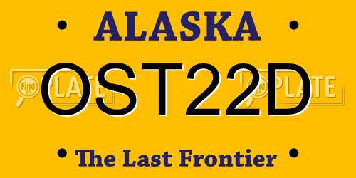 OST22D Alaska License Plate