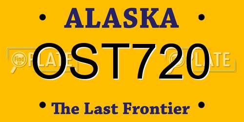 OST720 Alaska License Plate