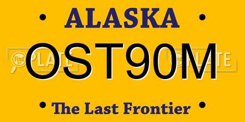 OST90M Alaska License Plate