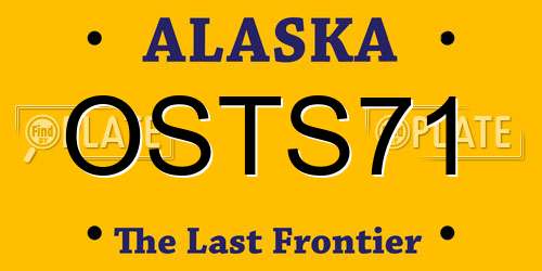 OSTS71 Alaska License Plate