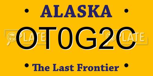 OT0G2C Alaska License Plate