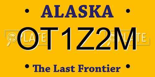 OT1Z2M Alaska License Plate
