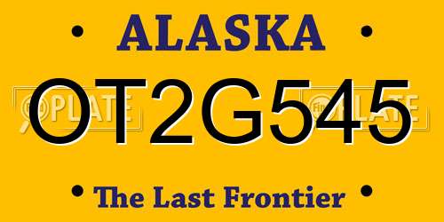 OT2G545 Alaska License Plate