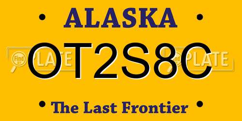 OT2S8C Alaska License Plate