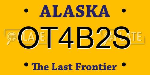 OT4B2S Alaska License Plate
