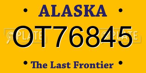 OT76845 Alaska License Plate