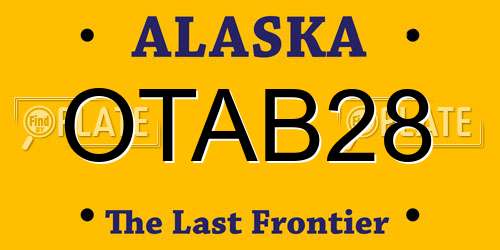 OTAB28 Alaska License Plate
