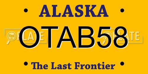 OTAB58 Alaska License Plate