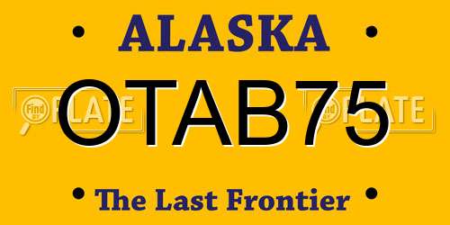 OTAB75 Alaska License Plate