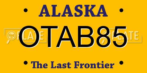 OTAB85 Alaska License Plate