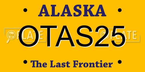 OTAS25 Alaska License Plate