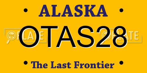 OTAS28 Alaska License Plate