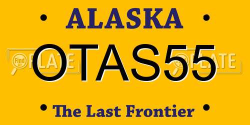 OTAS55 Alaska License Plate