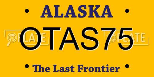 OTAS75 Alaska License Plate
