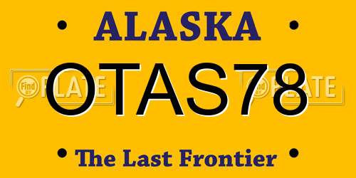OTAS78 Alaska License Plate