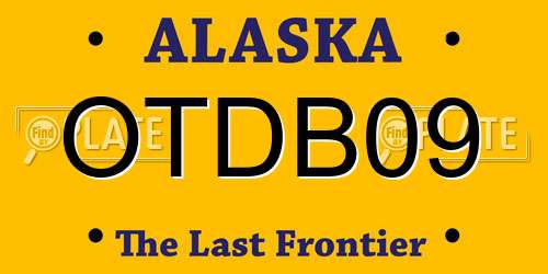 OTDB09 Alaska License Plate