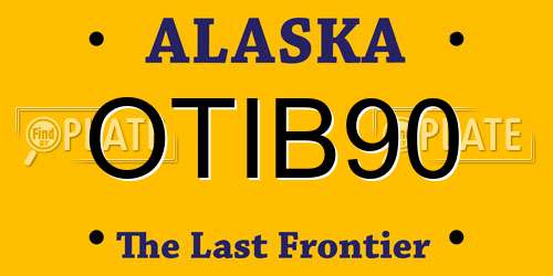 OTIB90 Alaska License Plate