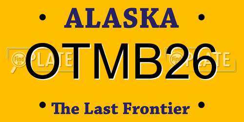 OTMB26 Alaska License Plate