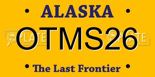 OTMS26 Alaska License Plate