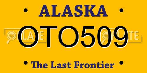 OTO509 Alaska License Plate