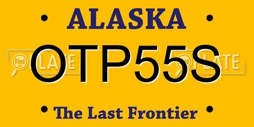 OTP55S Alaska License Plate