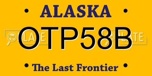 OTP58B Alaska License Plate