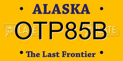 OTP85B Alaska License Plate
