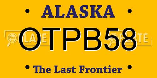 OTPB58 Alaska License Plate