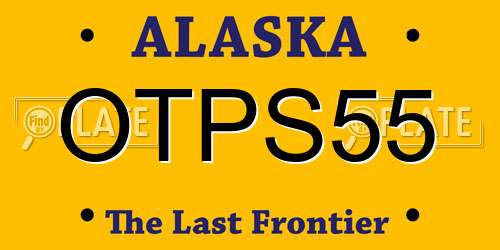 OTPS55 Alaska License Plate