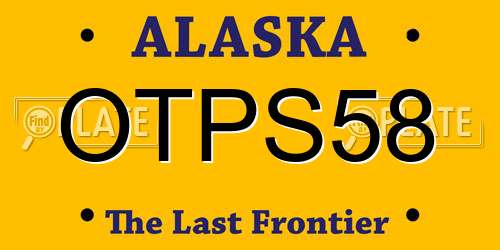 OTPS58 Alaska License Plate