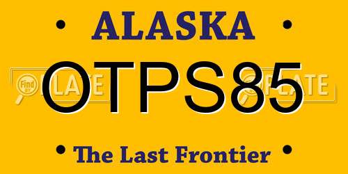 OTPS85 Alaska License Plate
