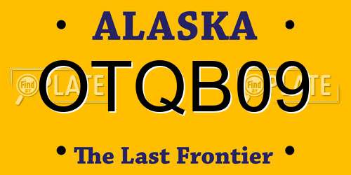 OTQB09 Alaska License Plate