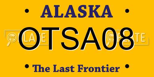 OTSA08 Alaska License Plate