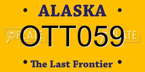 OTT059 Alaska License Plate