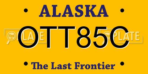 OTT85C Alaska License Plate