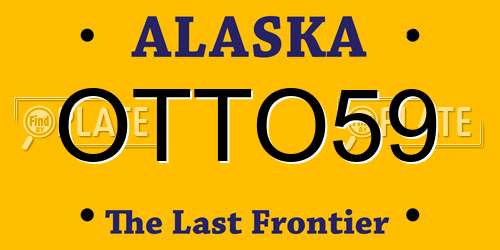 OTTO59 Alaska License Plate