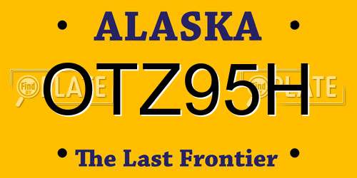 OTZ95H Alaska License Plate