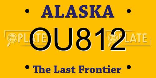 OU812 Alaska License Plate