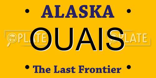 OUAIS Alaska License Plate