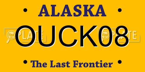 OUCK08 Alaska License Plate