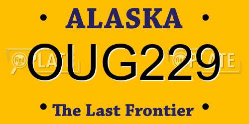 OUG229 Alaska License Plate