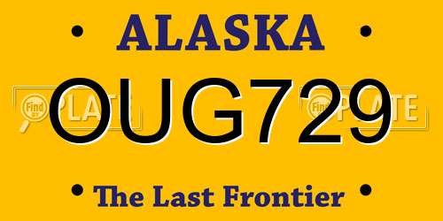OUG729 Alaska License Plate