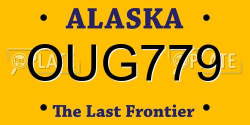 OUG779 Alaska License Plate