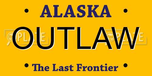 OUTLAW Alaska License Plate