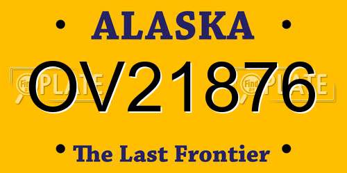 OV21876 Alaska License Plate