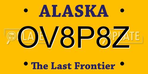 OV8P8Z Alaska License Plate