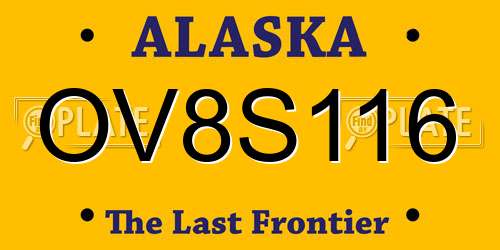 OV8S116 Alaska License Plate
