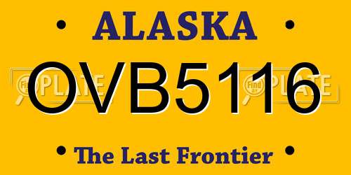 OVB5116 Alaska License Plate