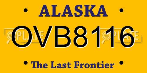 OVB8116 Alaska License Plate