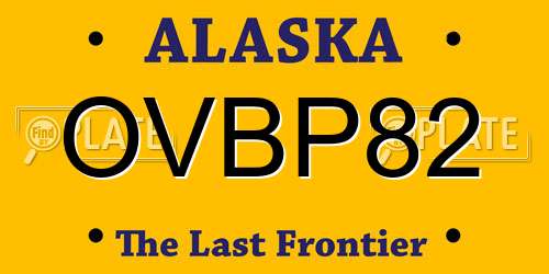 OVBP82 Alaska License Plate
